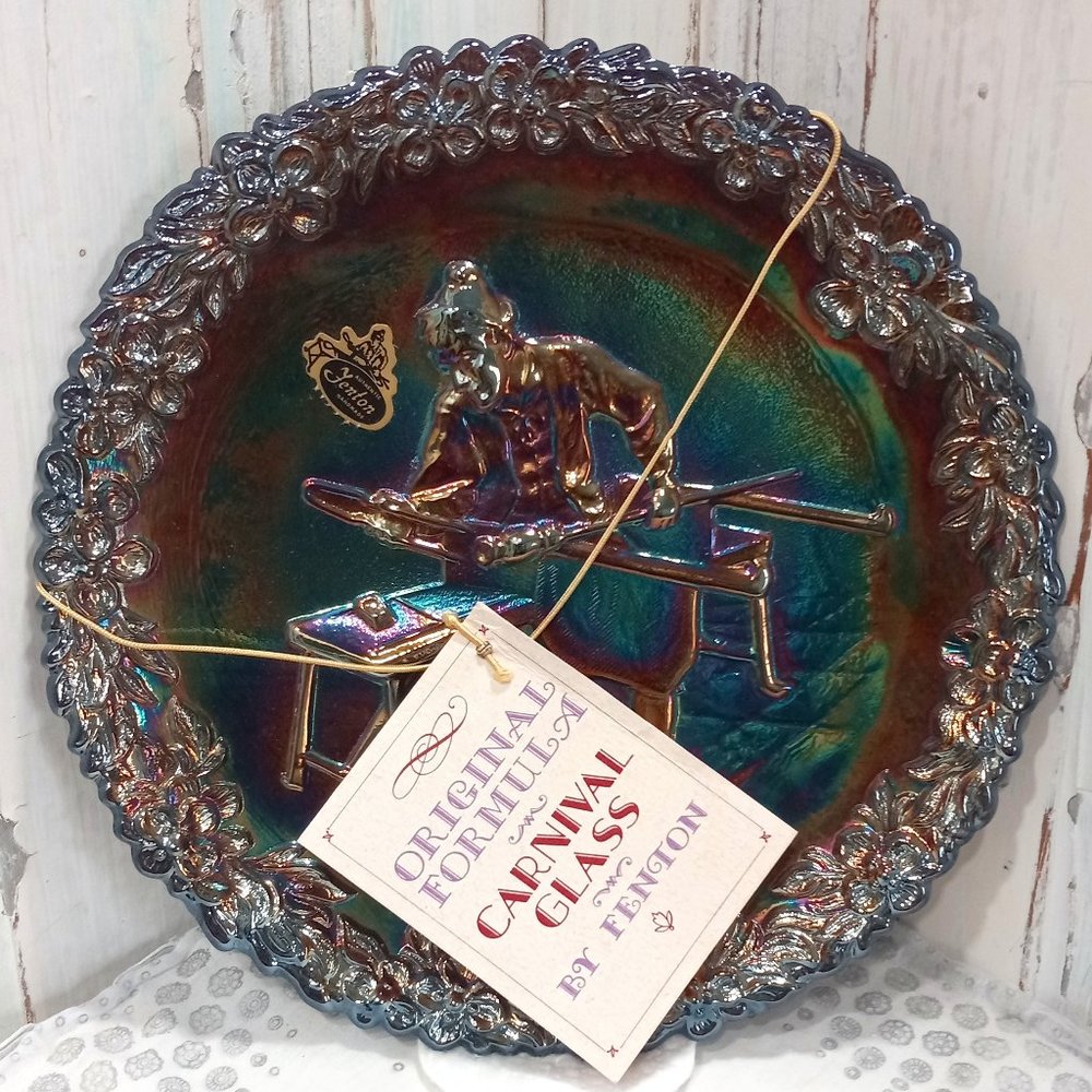 Fenton Iridescent Carnival Glass Collectors Plate